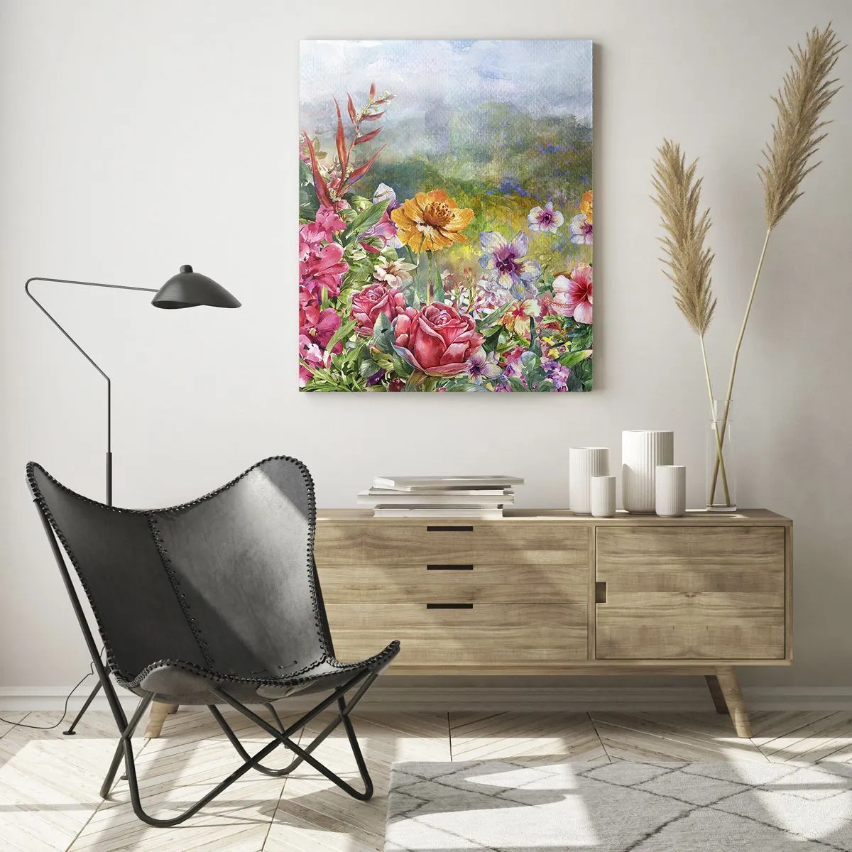 Obraz na skle - Záhrada, ktorá sa zbláznila - 50x70 cm