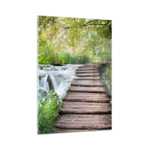 Obraz na skle - Voda nie je vôbec tichá - 50x70 cm