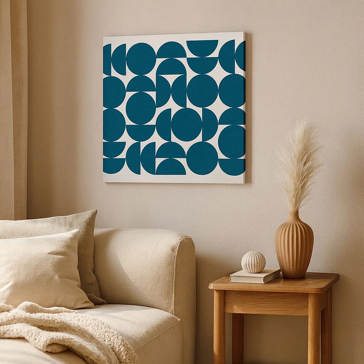 Obraz na plátne - Kruhy a polkruhy - 30x30 cm