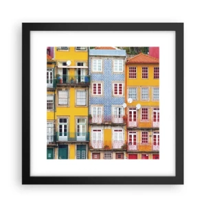 Plagát v čiernom ráme - Farby starého mesta - 30x30 cm