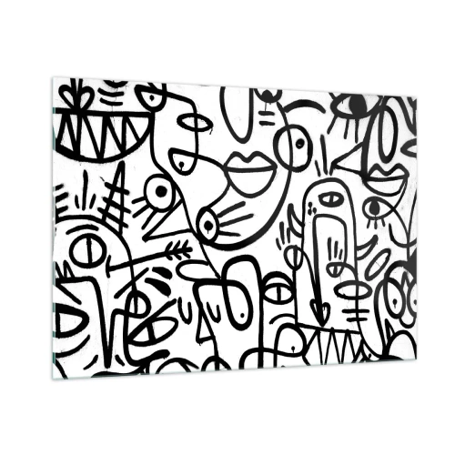 Obraz na skle - Tváre a preludy - 100x70 cm