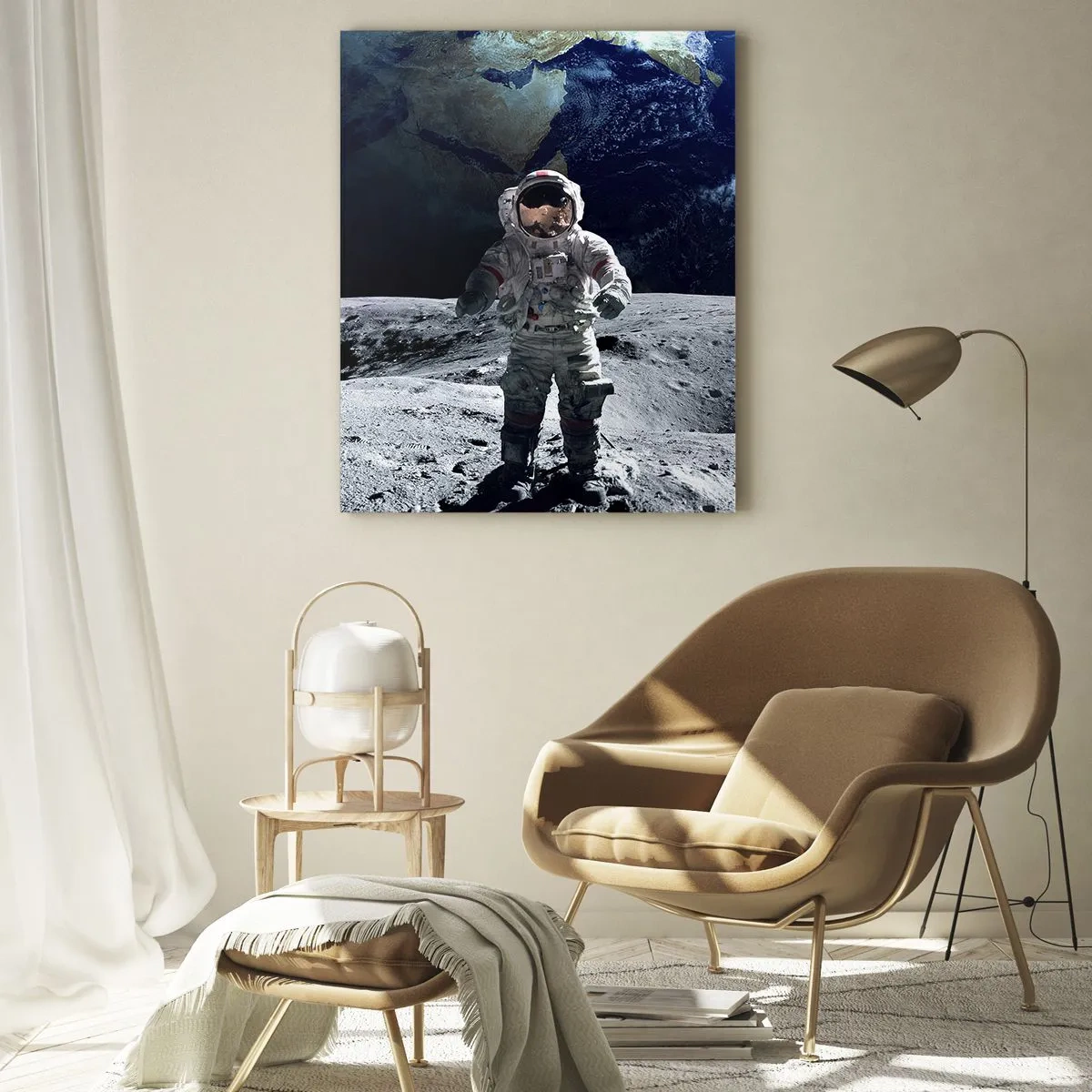 Obraz na skle - Pozdravy z Mesiaca - 50x70 cm