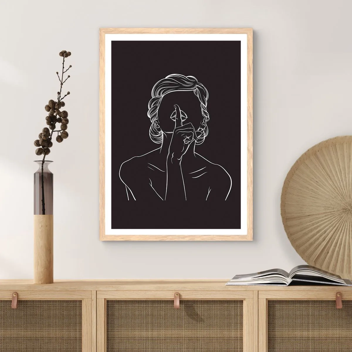 Plagát v ráme zo svetlého duba - Krása rozkvitá v tichu - 61x91 cm