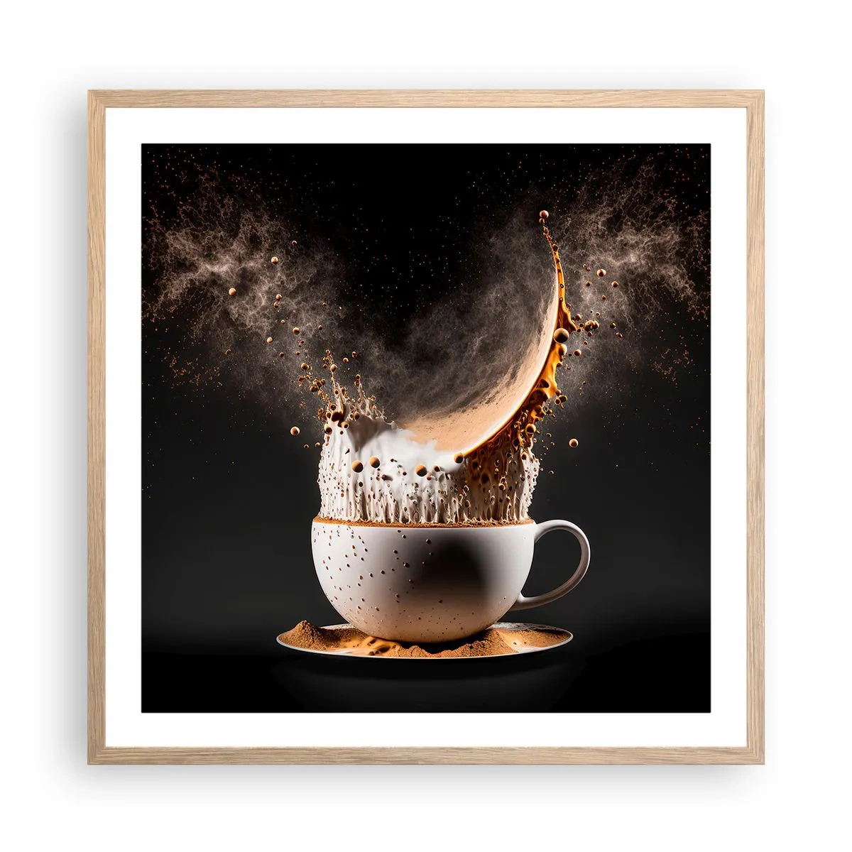 Plagát v ráme zo svetlého duba - Explózia chuti - 60x60 cm