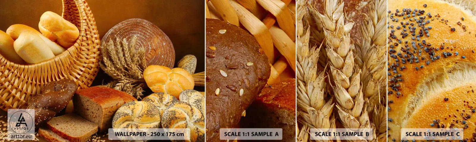 Vzorka Fototapeta Standard Eco - Znova sme mali šťastie - Gastronómia, Chlieb, Chlieb - 100x30 cm