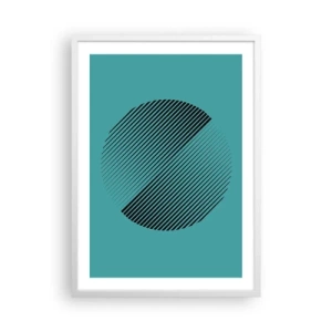 Plagát v bielom ráme - Kruh – geometrická variácia - 50x70 cm