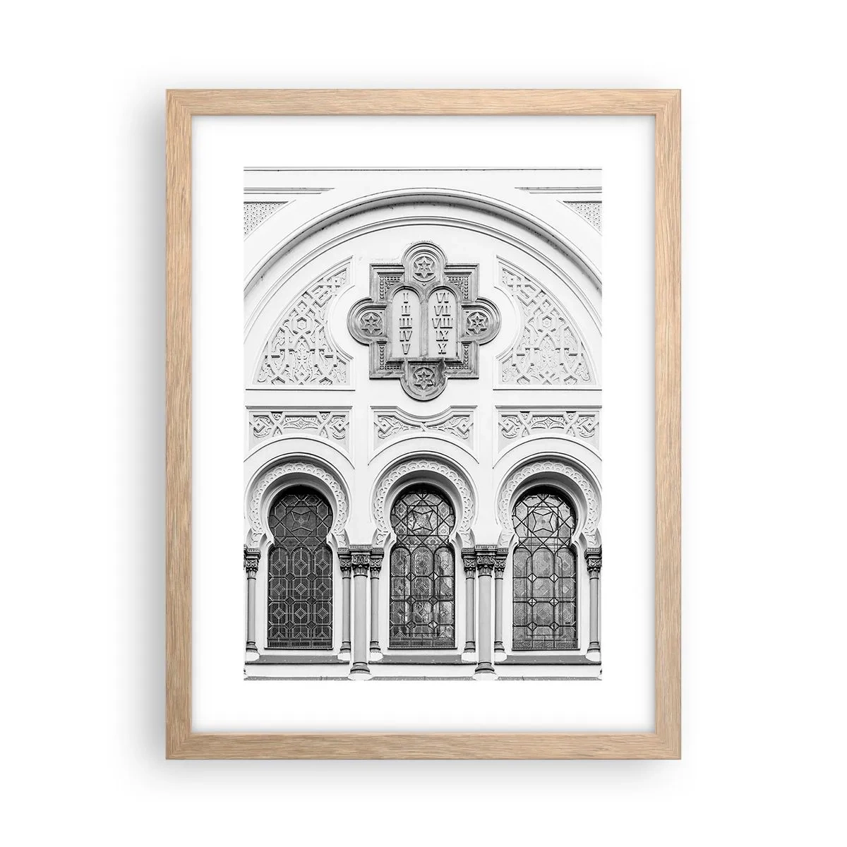 Plagát v ráme zo svetlého duba - Na pomedzí kultúr - 30x40 cm