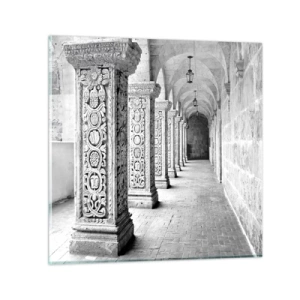 Obraz na skle - Kam…? - 50x50 cm