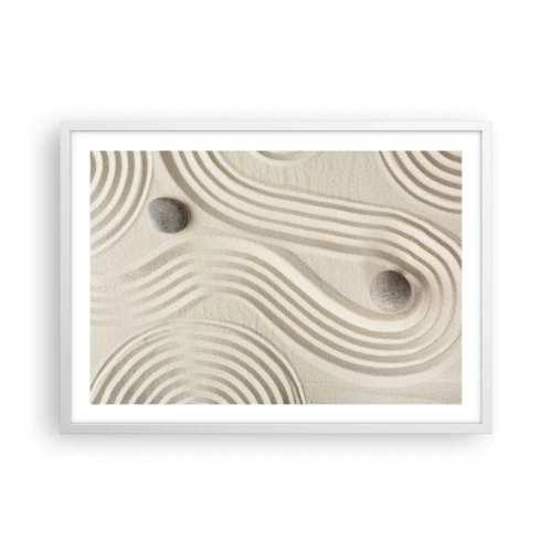 Plagát v bielom ráme - Dotyk tepla - 70x50 cm