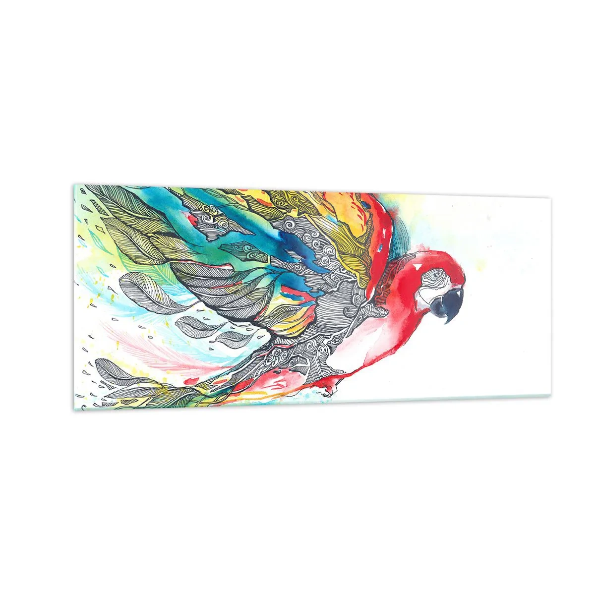 Obraz na skle - Ži farebne - 100x40 cm