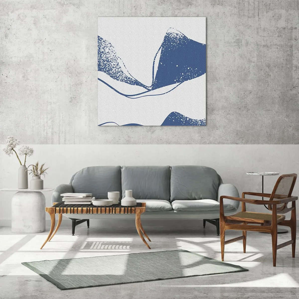 Obraz na skle - Okrídlená abstrakcia - 70x70 cm