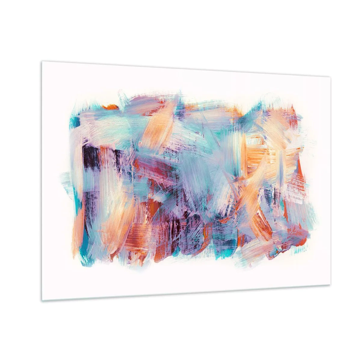 Obraz na skle - Farebný neporiadok - 100x70 cm