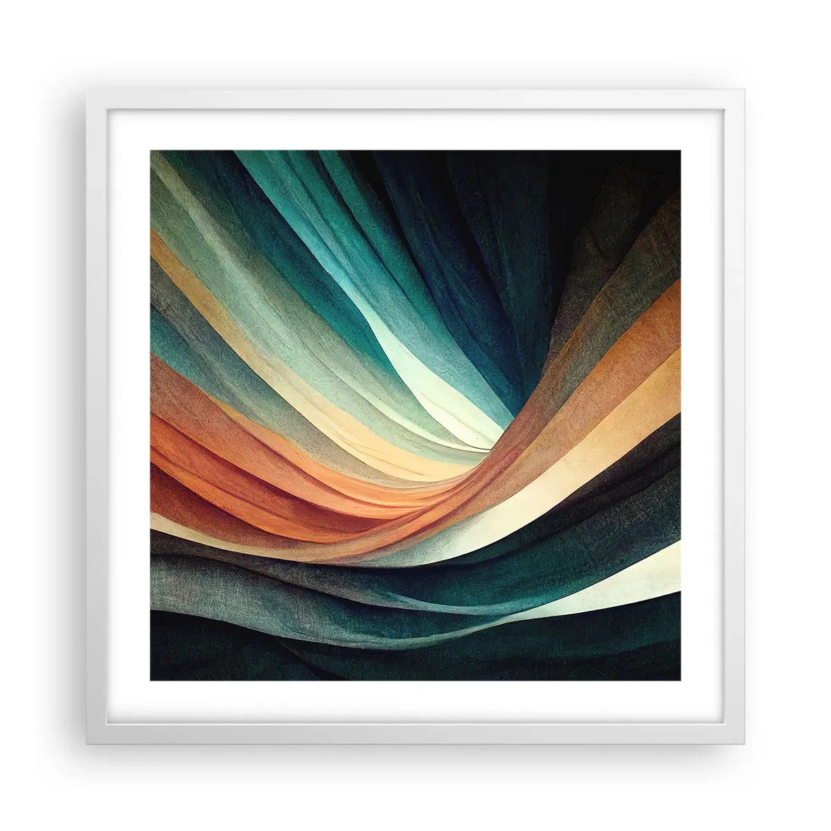Plagát v bielom ráme - Utkané z farieb - 50x50 cm