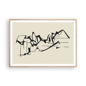 Plagát v ráme zo svetlého duba - Možná krajina - 100x70 cm