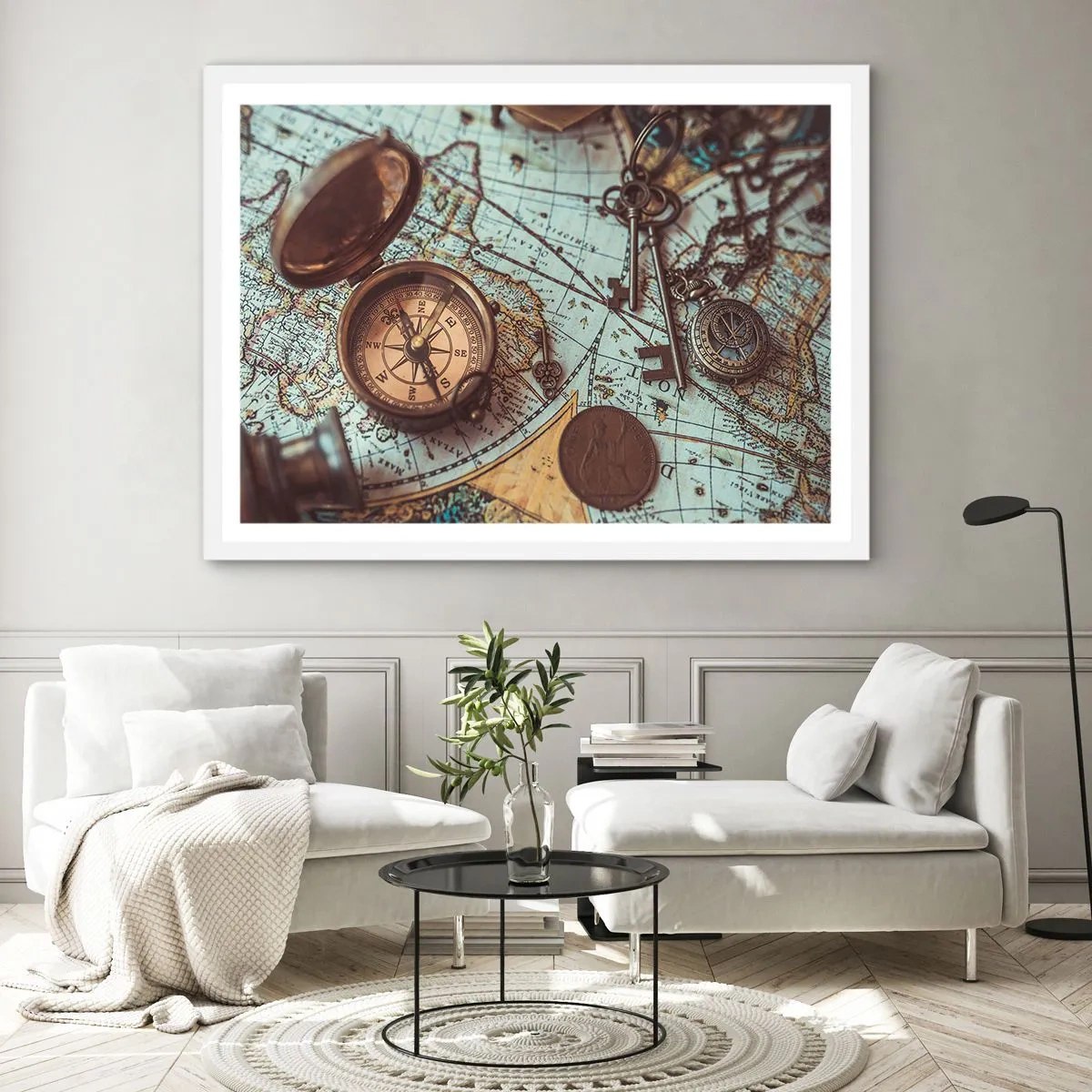 Plagát v bielom ráme - Pre dobrodruha - 70x50 cm