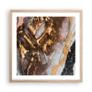 Plagát v ráme zo svetlého duba - Prvok krajiny - 50x50 cm