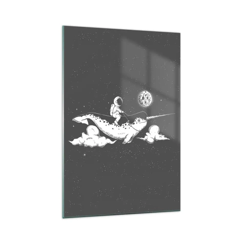 Obraz na skle - Vesmírny jazdec - 70x100 cm