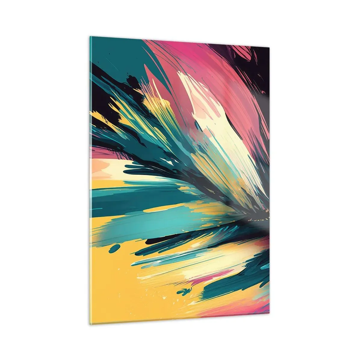 Obraz na skle - Kompozícia – explózia radosti - 50x70 cm