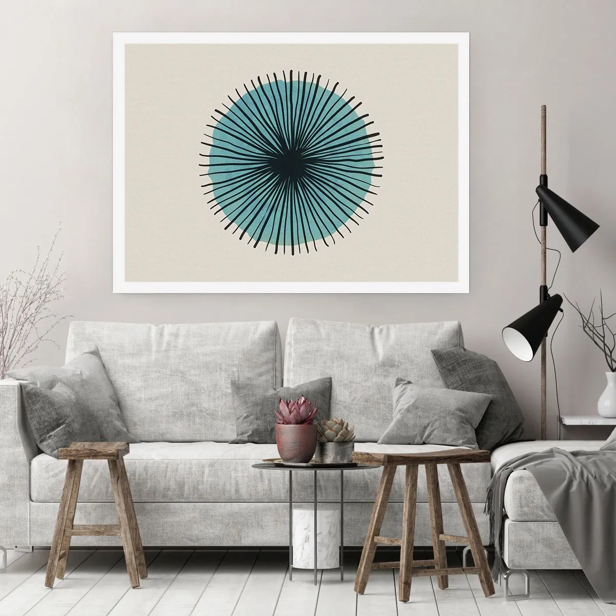 Plagát - Žiariaca modrá - 91x61 cm