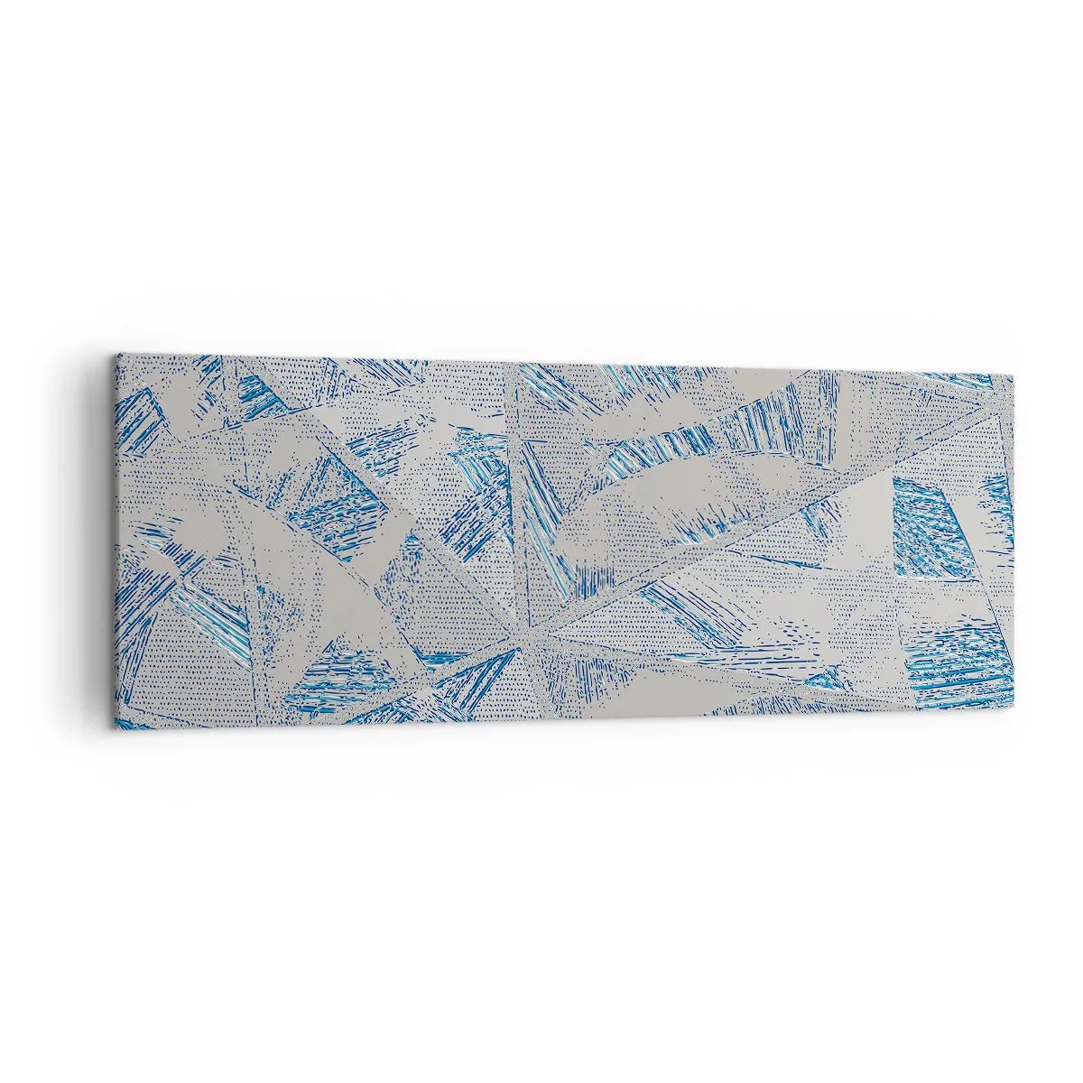 Obraz na plátne - V šedo-modrom labyrinte - 140x50 cm