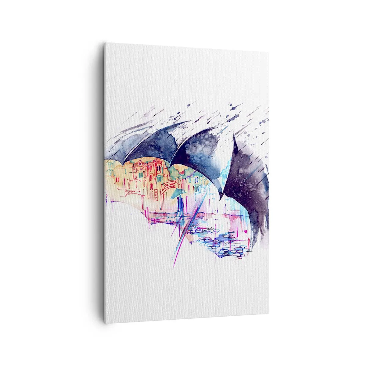 Obraz na plátne - Prechádzka v daždi - 80x120 cm