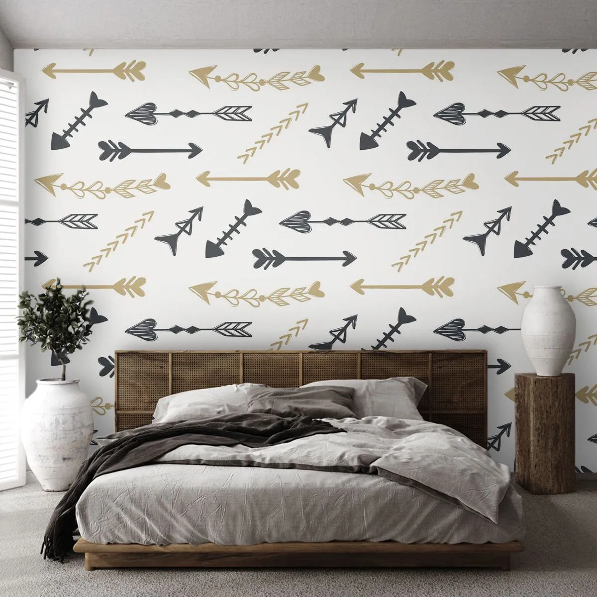 Fototapeta Premium Canvas - Sen lukostrelca - Abstrakcia, Šípka, Boho - 350x256 cm