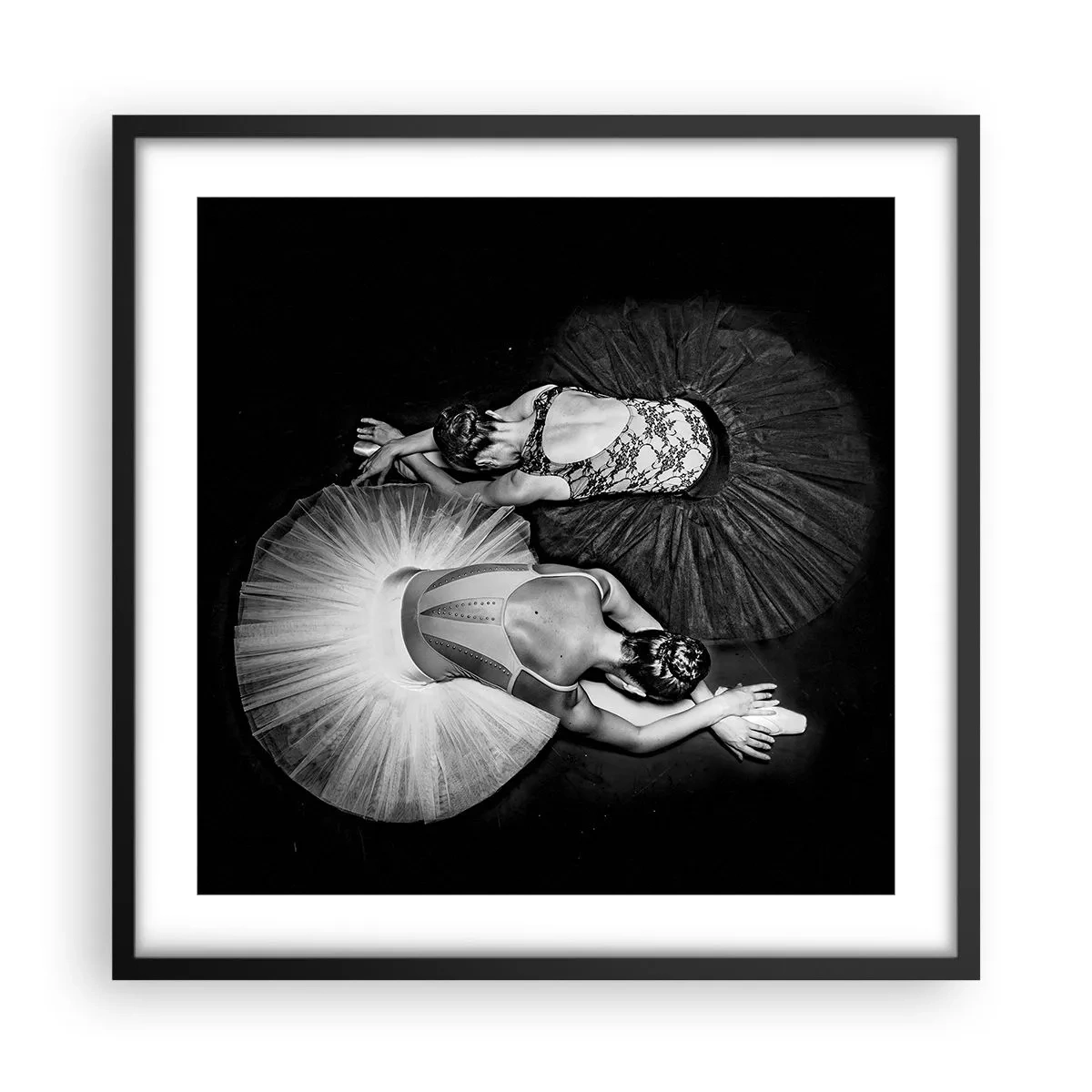 Plagát v čiernom ráme - Jin a jang – ideálna rovnováha - 50x50 cm