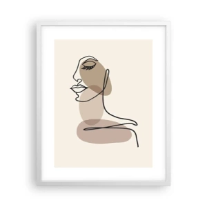 Plagát v bielom ráme - Pri počúvaní samého seba - 40x50 cm