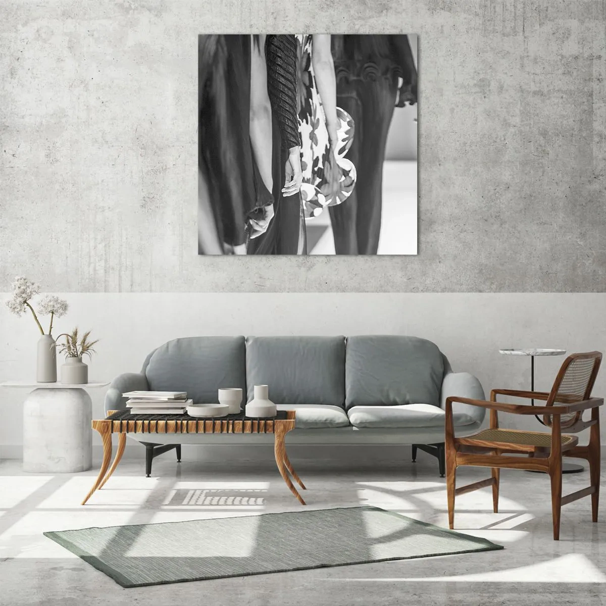 Obraz na skle - Štýlový sprievod - 40x40 cm