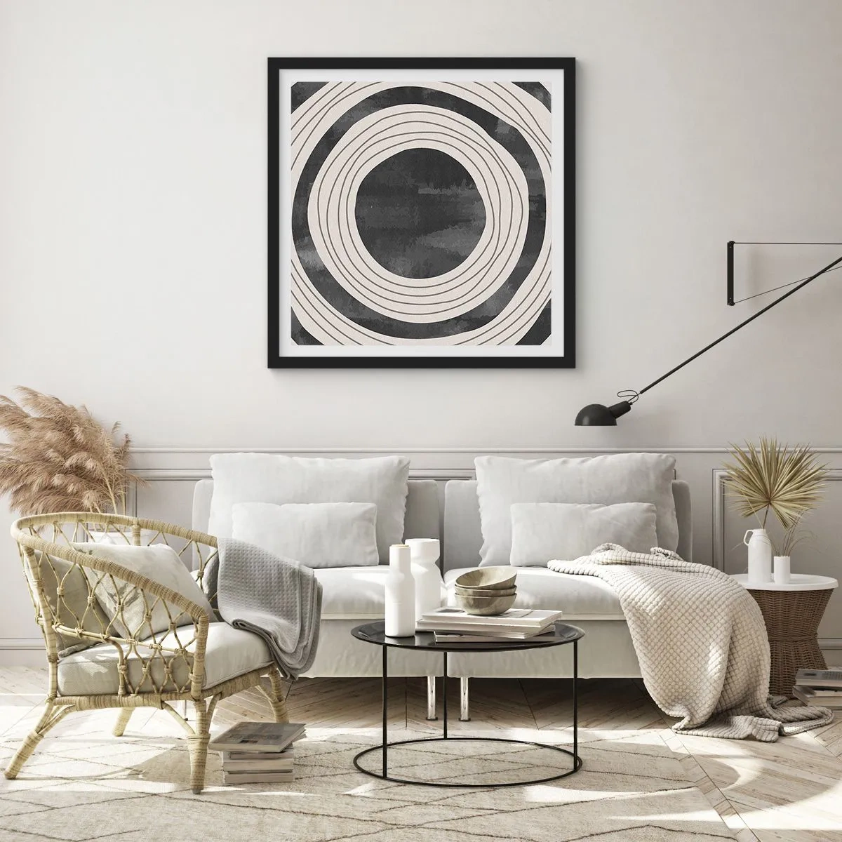 Plagát v čiernom ráme - Presný zásah - 60x60 cm
