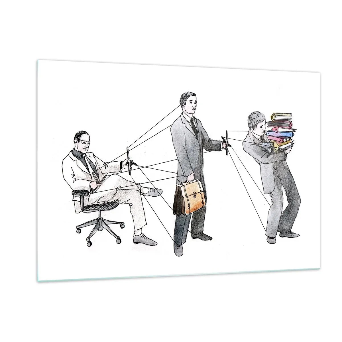 Obraz na skle - Každý má svojho pána - 120x80 cm