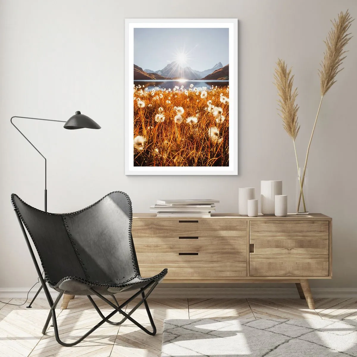 Plagát v bielom ráme - Tvrdosť skál, mäkkosť tráv - 50x70 cm