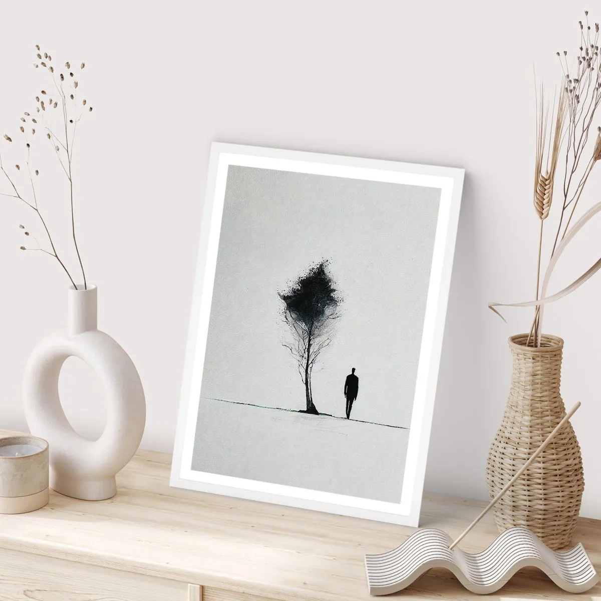 Plagát v bielom ráme - Všetci sa túlame - 61x91 cm