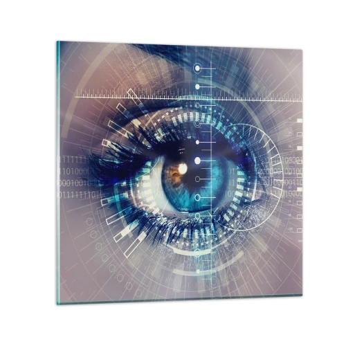 Obraz na skle - Myslíš si, že ma poznáš - 70x70 cm