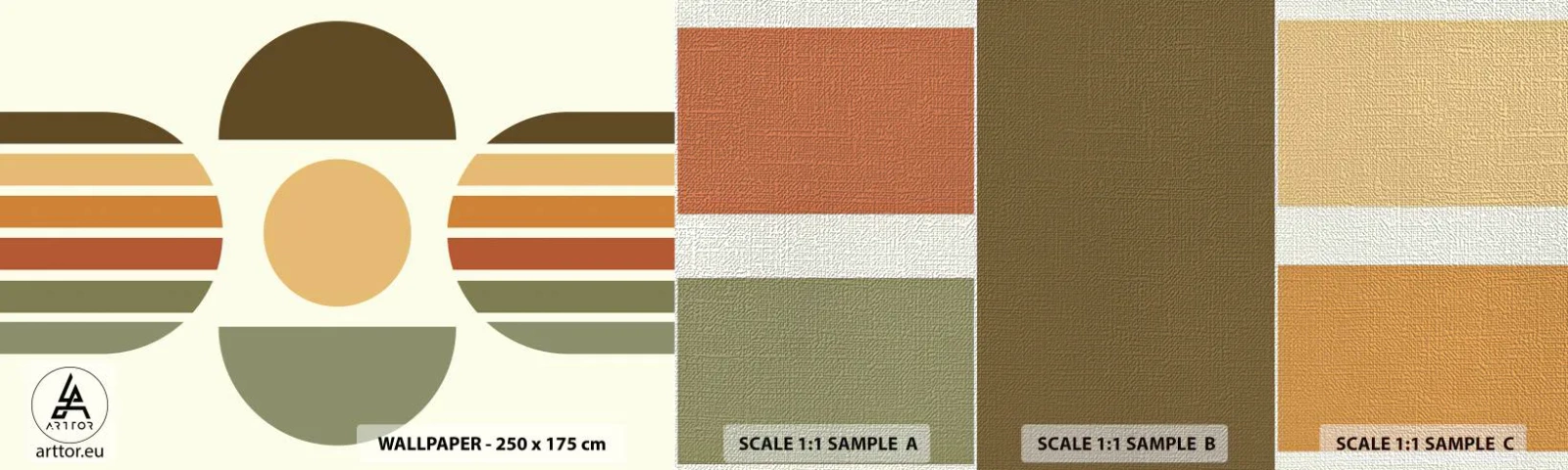 Vzorka fototapety Premium Canvas - Vo farbách zeme - Abstrakcia, Kus, Grafika - 100x30 cm