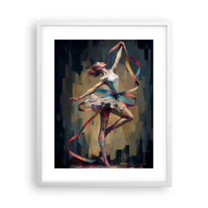 Plagát v bielom ráme - Tanec so stuhou - 40x50 cm