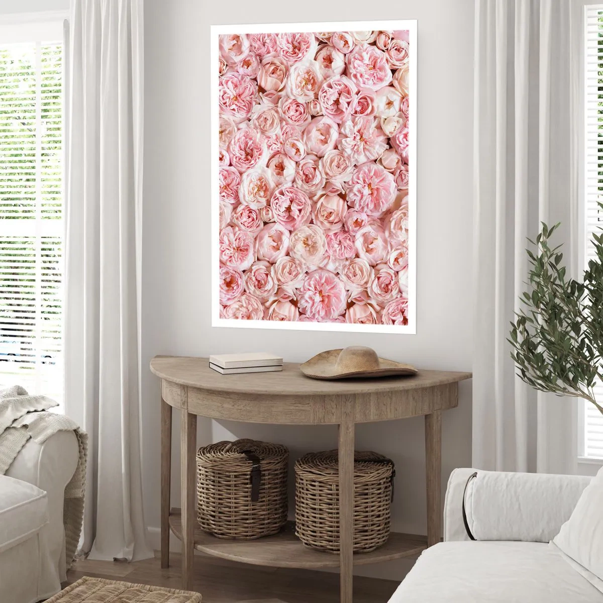 Plagát - Vydláždená ružami - 50x70 cm