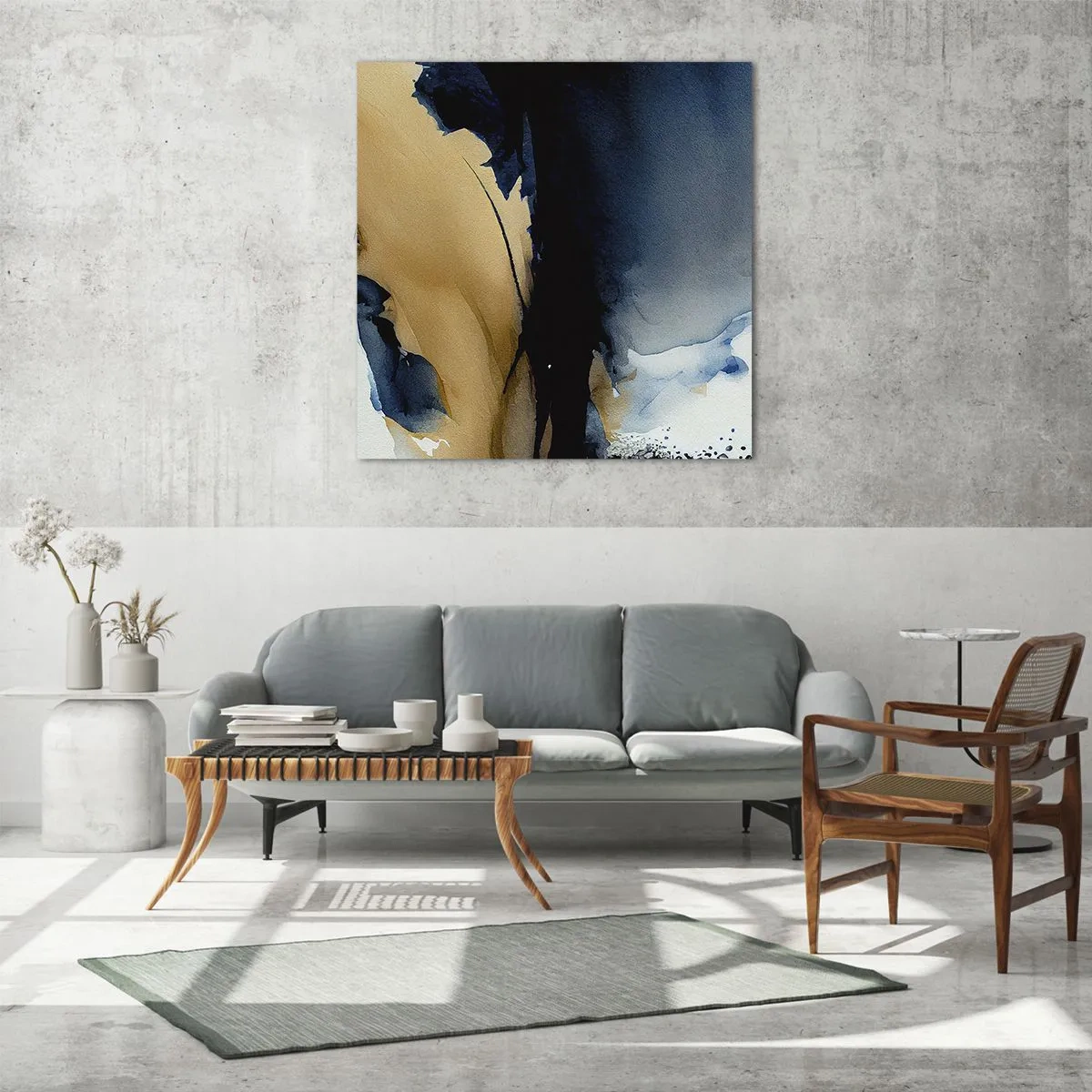 Obraz na skle - Za závojom - 60x60 cm