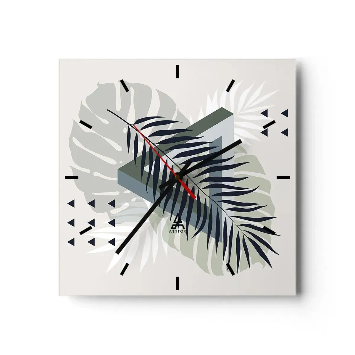 Nástenné hodiny - Príroda a geometria – dva poriadky? - 30x30 cm