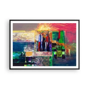 Plagát v čiernom ráme - Vzťahy a emócie - 100x70 cm