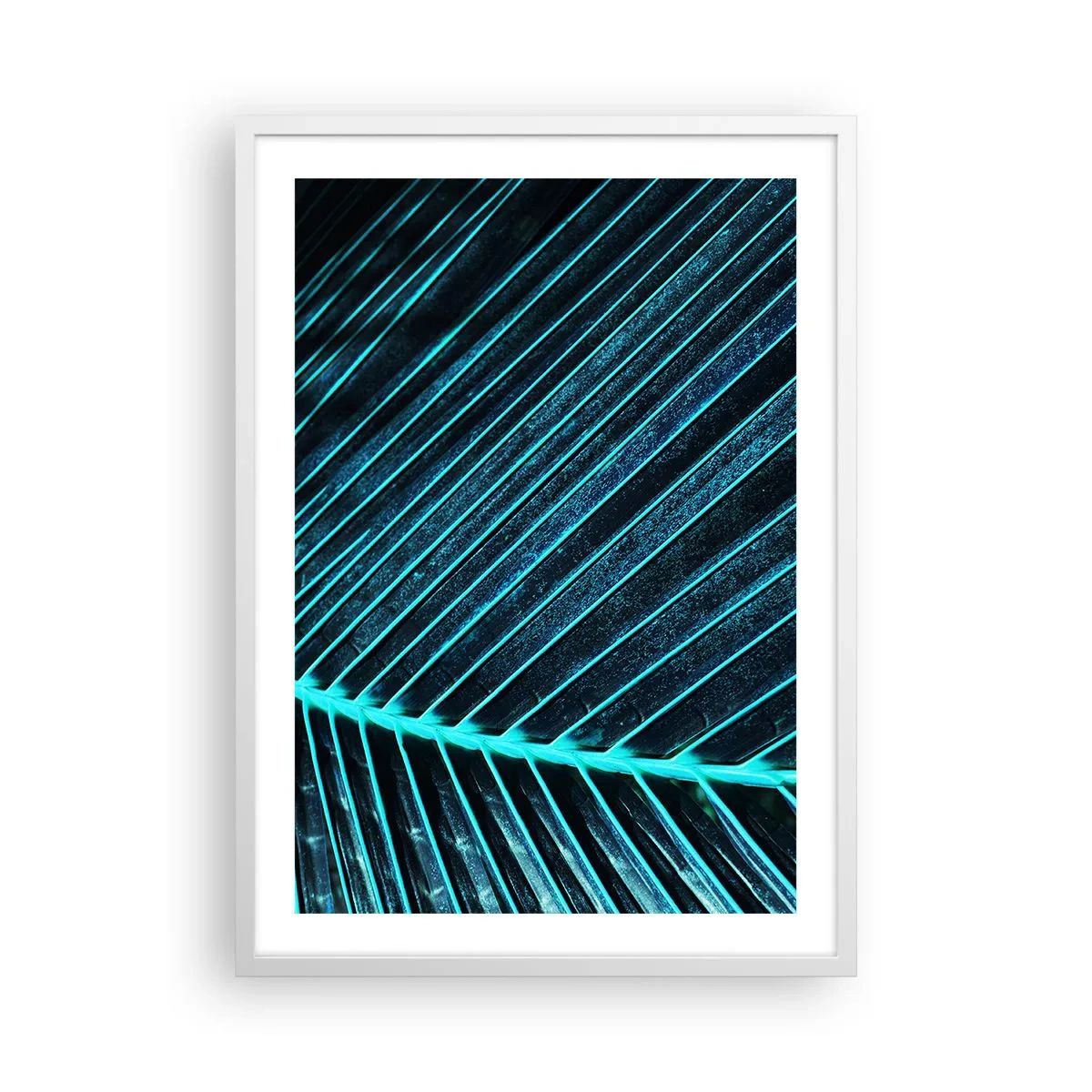 Plagát v bielom ráme - Textúra zelene - 50x70 cm