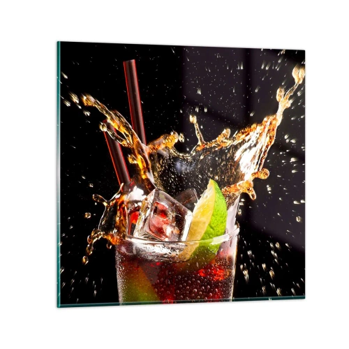 Obraz na skle - Radosť a energia farieb - 30x30 cm