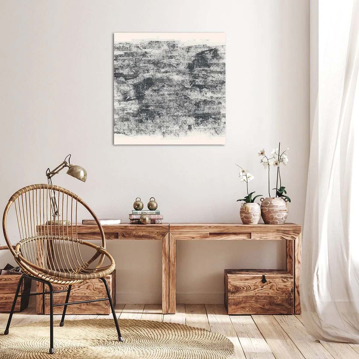 Obraz na plátne - Hmlistá kompozícia - 70x70 cm