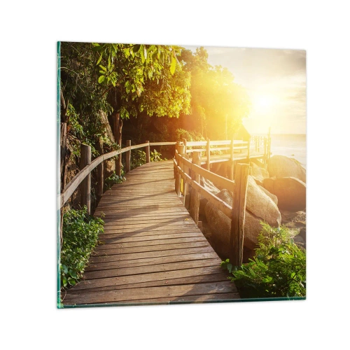 Obraz na skle - Ďalšia zákruta, ďalšie zázraky - 70x70 cm