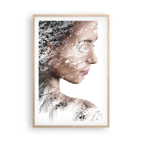 Plagát v ráme zo svetlého duba - Duch lesa - 61x91 cm