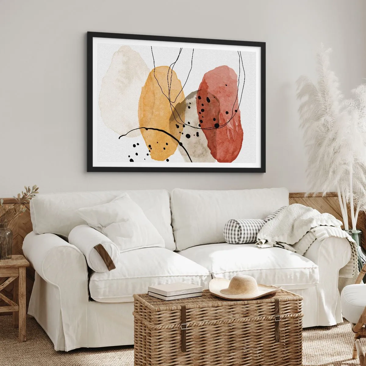 Plagát v čiernom ráme - Ako ľahký, priezračný vzduch - 100x70 cm