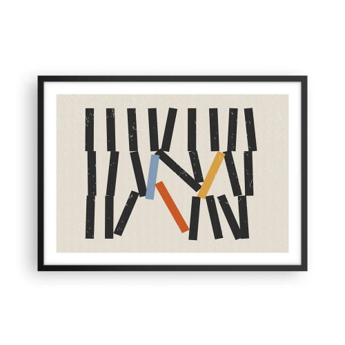 Plagát v čiernom ráme - Domino – kompozícia - 70x50 cm