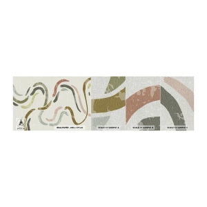 Vzorka fototapety Premium Canvas - Radostný tanec abstrakcie - Pastel, Minimalistický, Svetlý - 100x30 cm