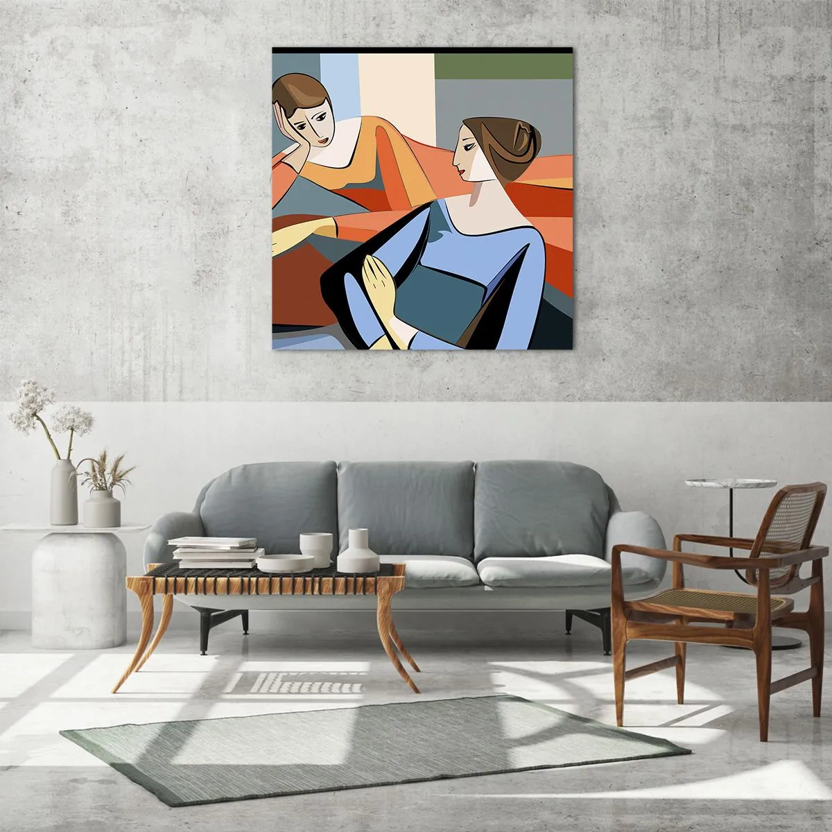 Obraz na skle - Dôverná chvíľa - 30x30 cm