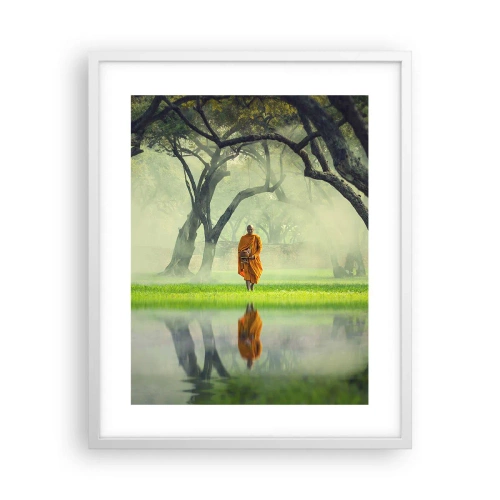 Plagát v bielom ráme - Na ceste k osvieteniu - 40x50 cm